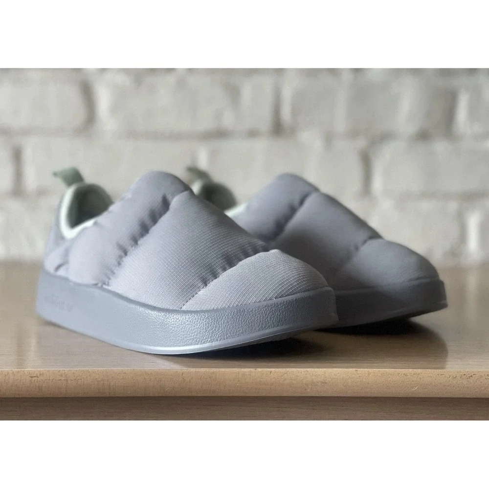 Men's Size 6 adidas Puffylette Shoes in Charcoal‎ Solid Grey/Linen Green GW9842